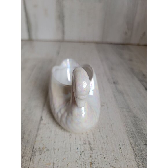 Iridescent swan bird trinket tray bowl mini‎ unique home decor - Picture 3 of 6